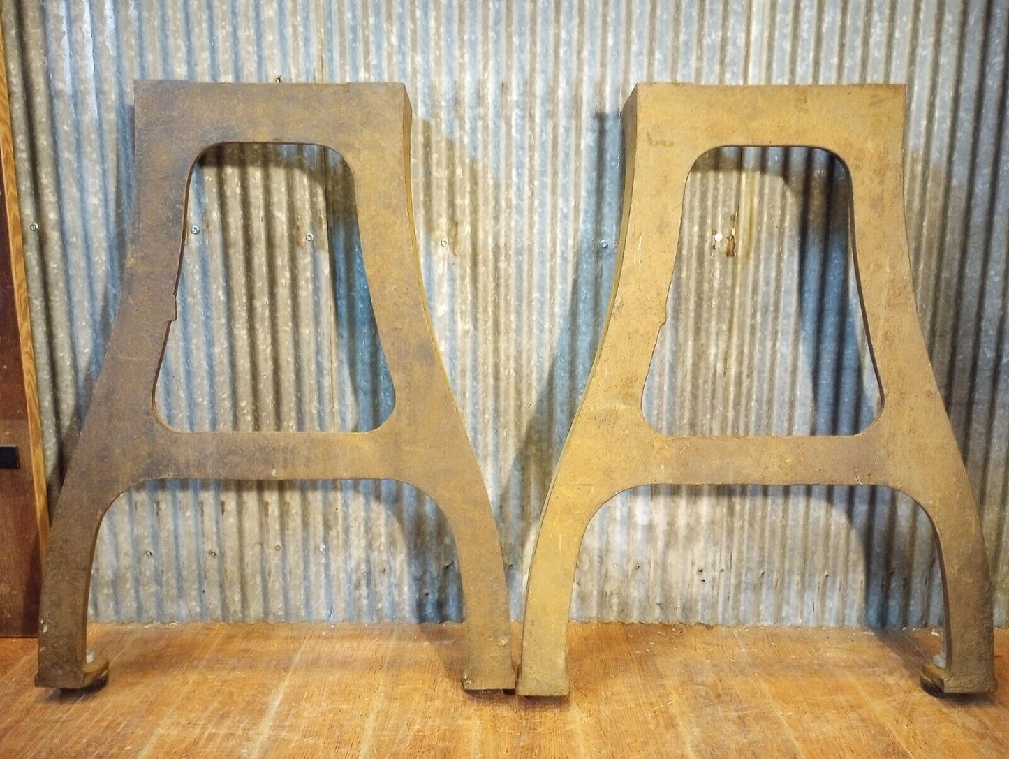 Pair of Cast Iron Machine Legs 30 1/2" T x 24" W