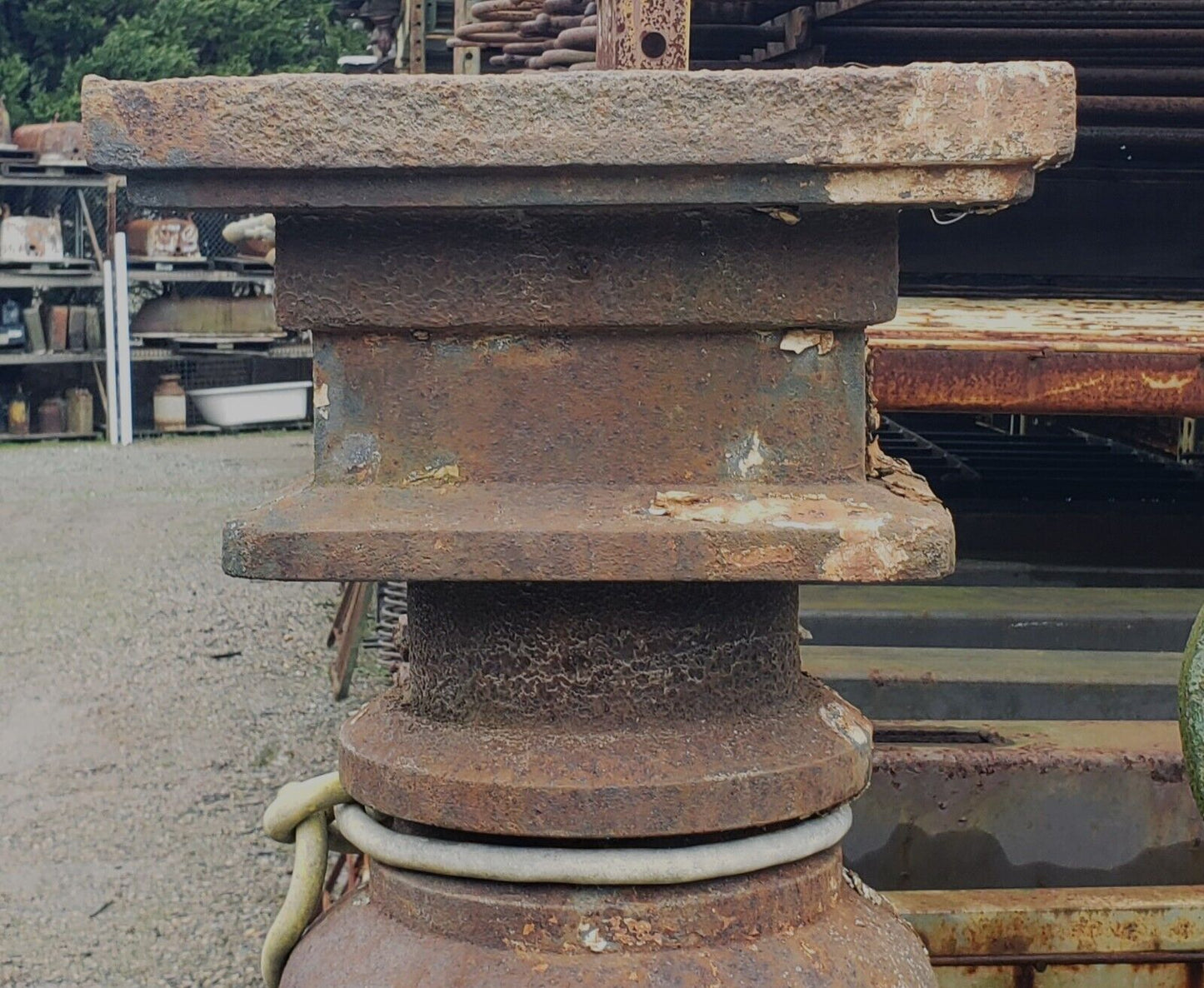 Rare & Ornate Cast Iron Fluted Pedestal 74" x 16" x 14" GA9789