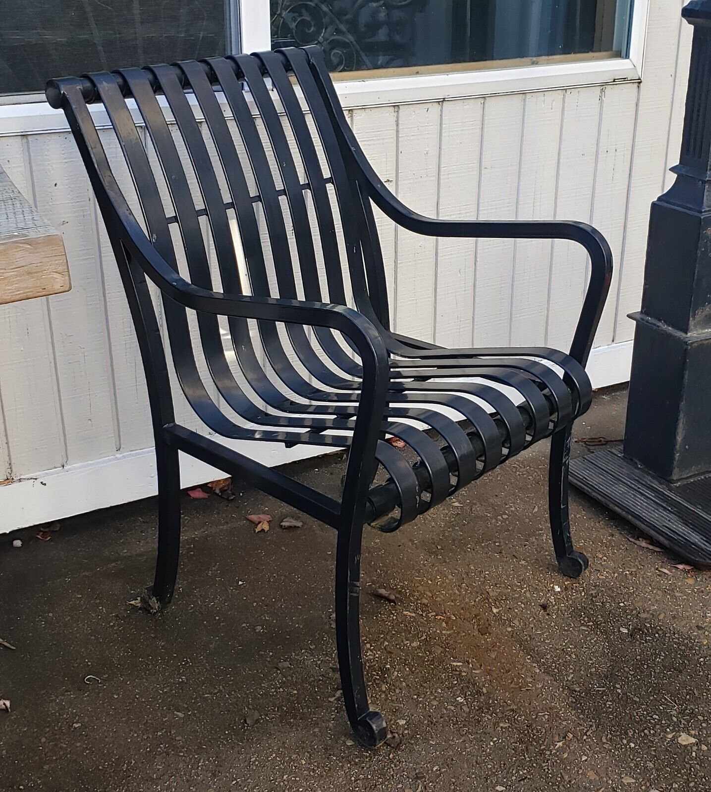 Restored Wrought Iron Chair Salvaged from Balston Commons in D.C. GS00211