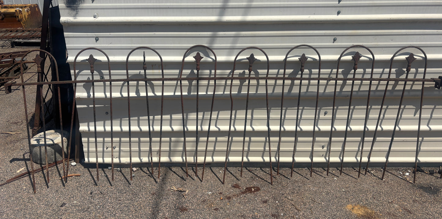 59 Feet of Wrought Iron Hairpin Fence Panels GA21272