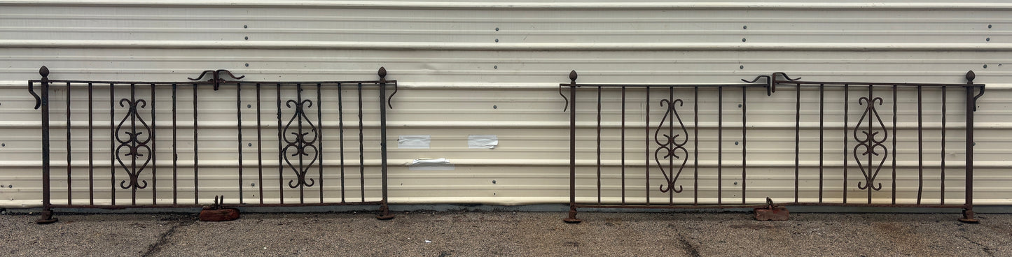 2 Matching Pairs of Wrought Iron Porch Railings GA21253