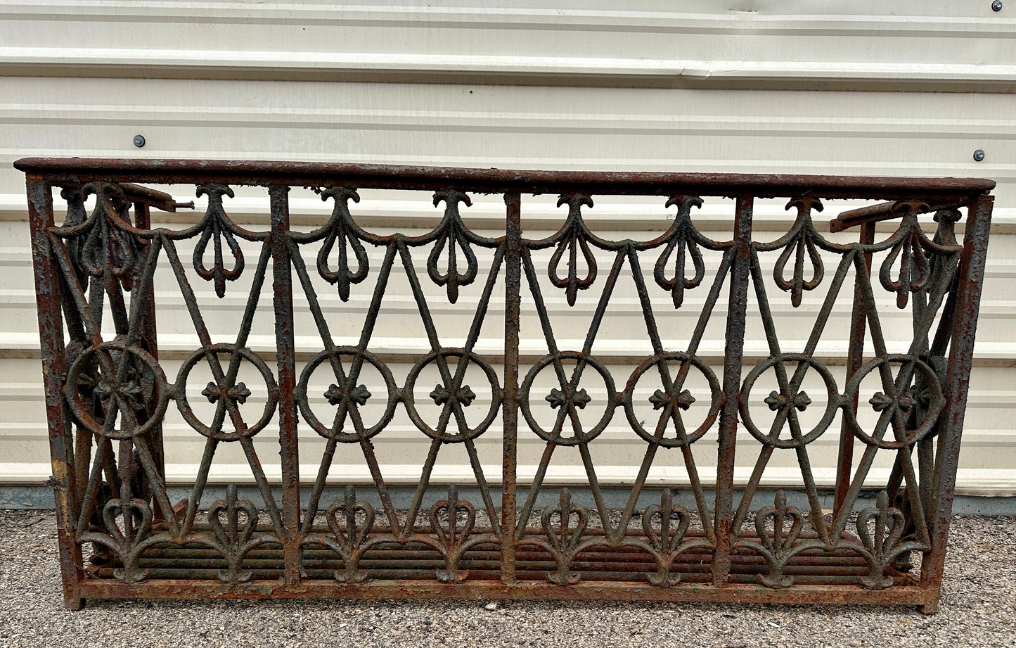 Antique Wrought Iron Three-Sided Balcony Railing GA20521