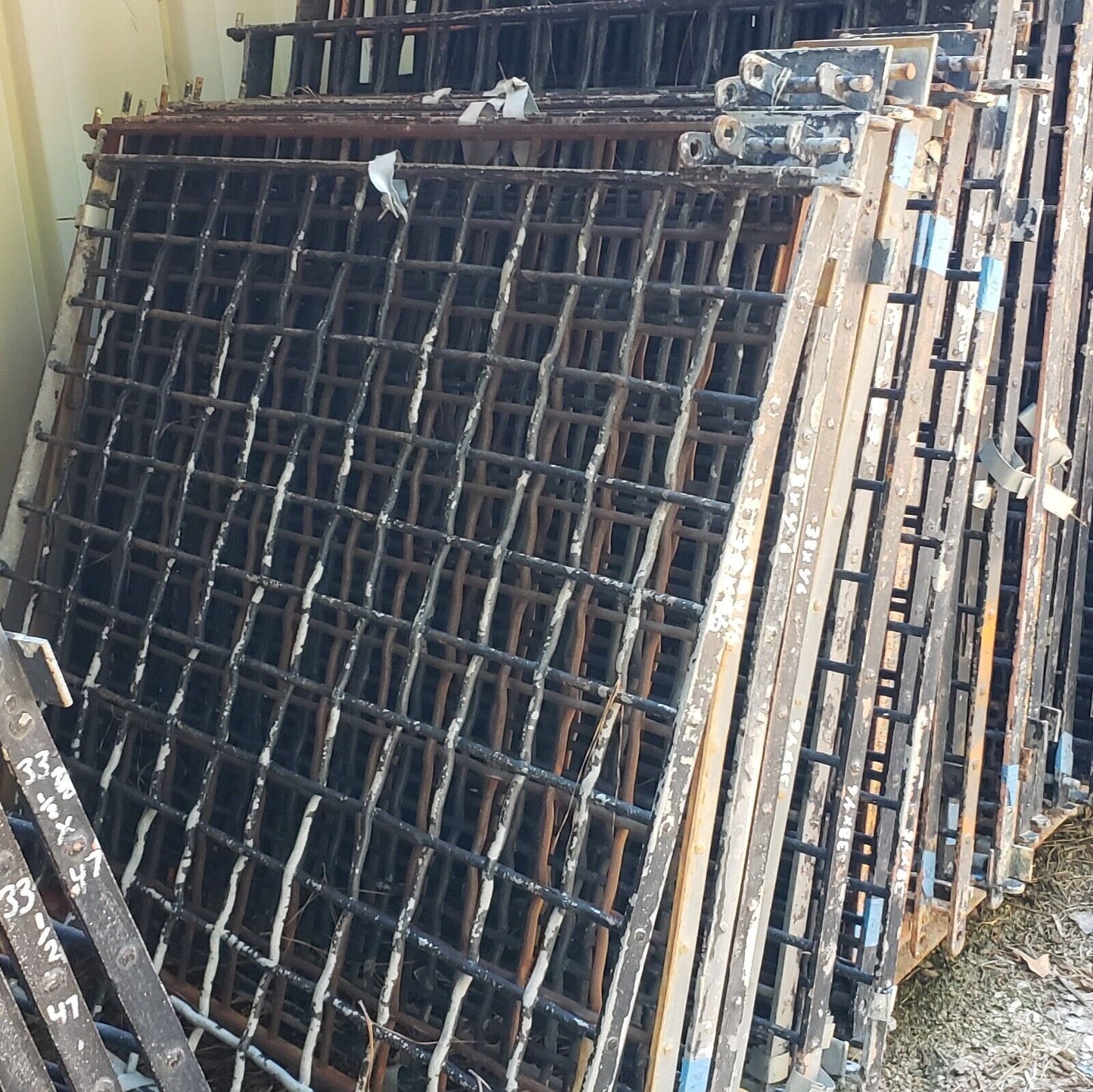 Salvaged Iron Window Grates from a State Institution in Allentown PA 46" x 43"