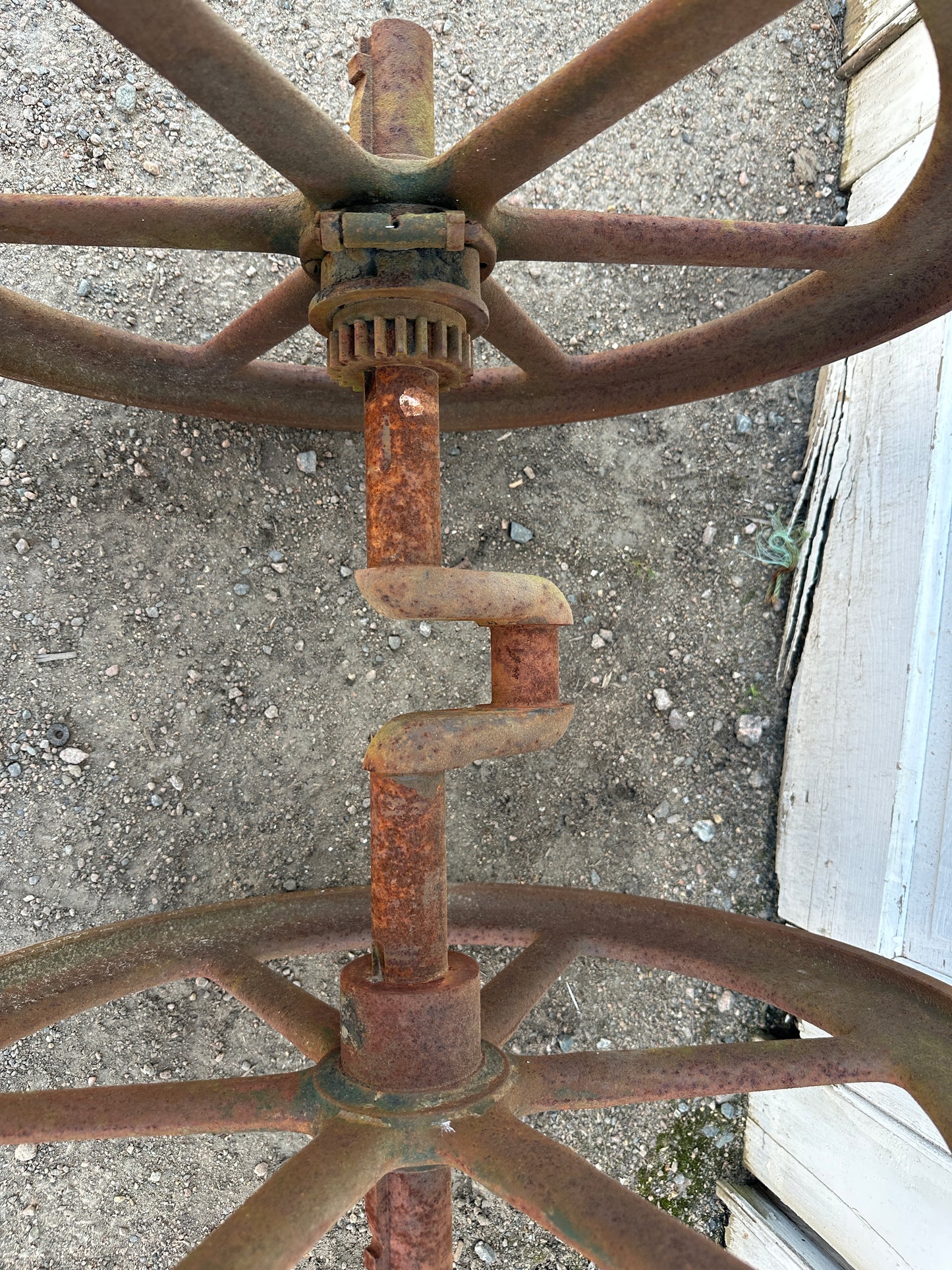 Pair of Industrial Salvage Hit & Miss Machine Wheels GA20917