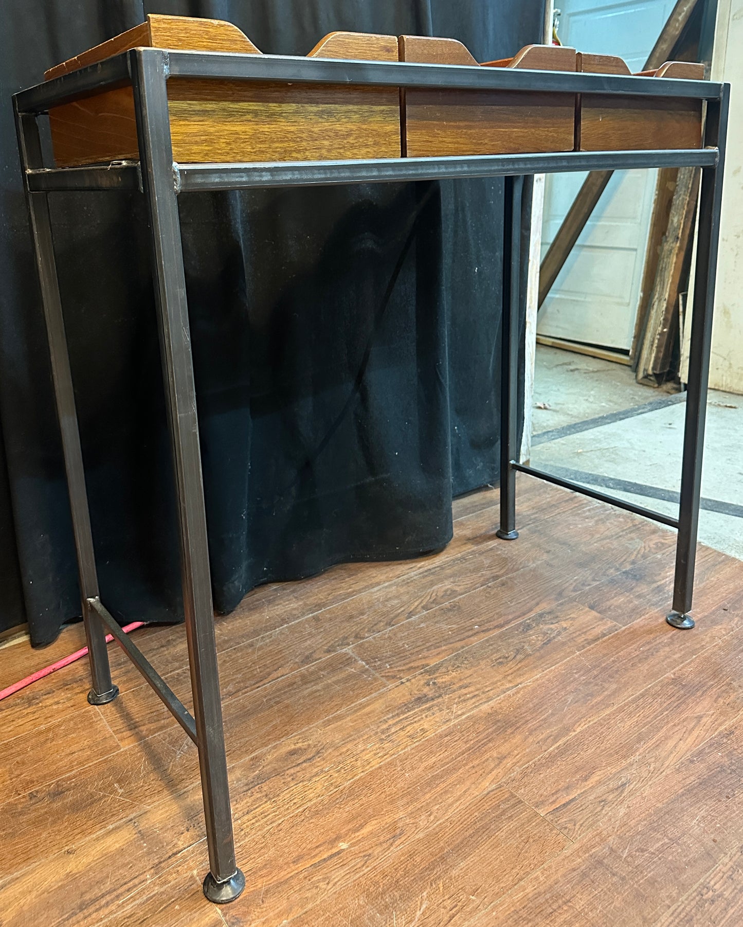 Custom Steel Display Table w/ Wooden Trays GA20810