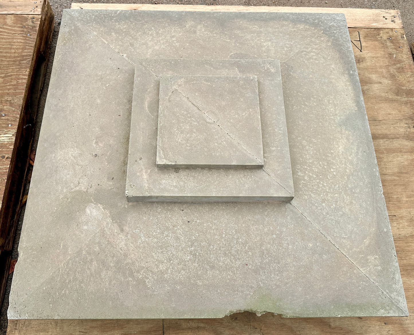 Arts & Craft Style Cast Concrete Column Tops GA20482