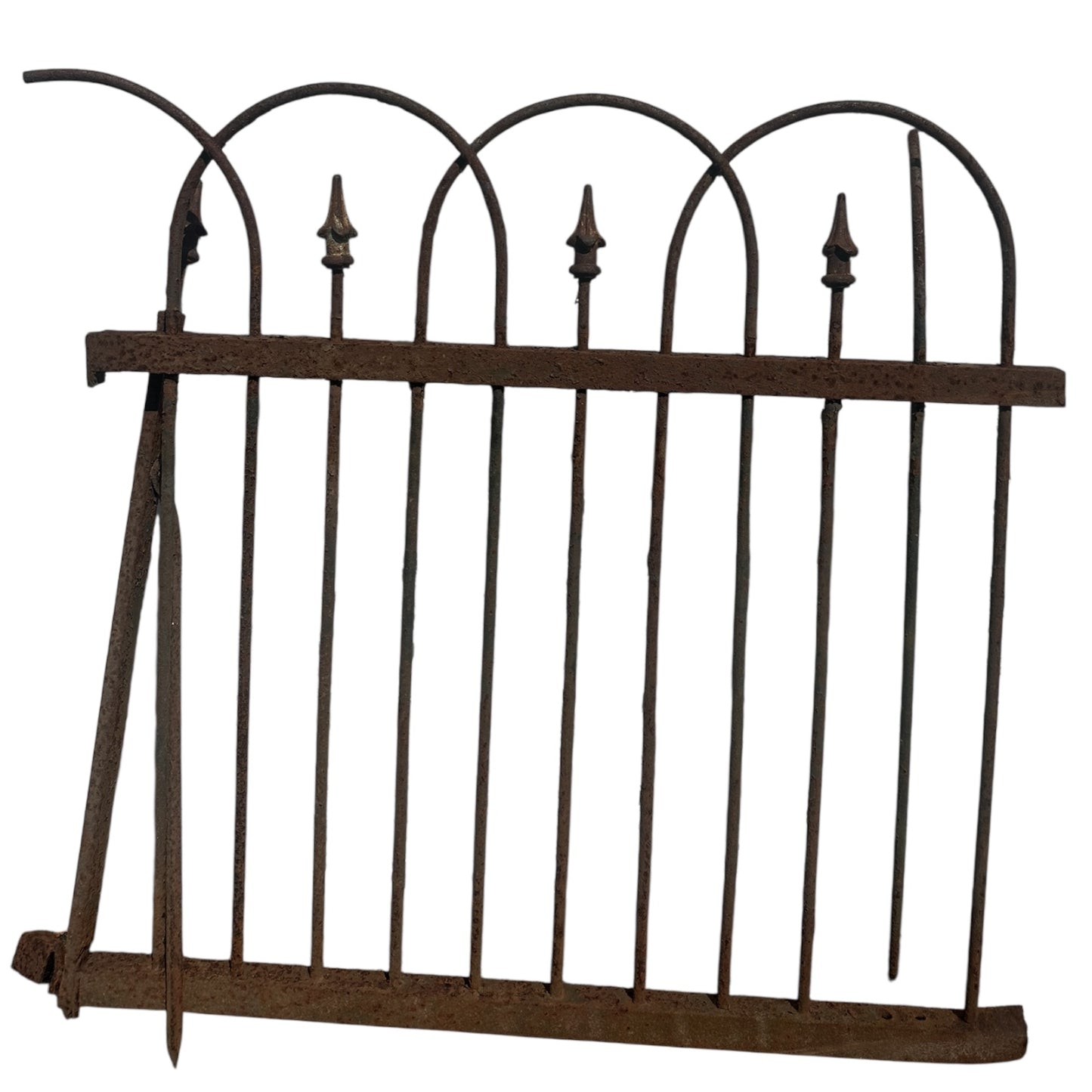 20+ Ft of Antique Wrought Iron Hairpin Garden Gate Fencing GA20846
