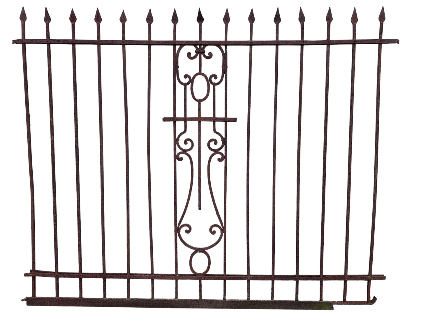 39 Ft of Antique Wrought Iron Fencing GA21049