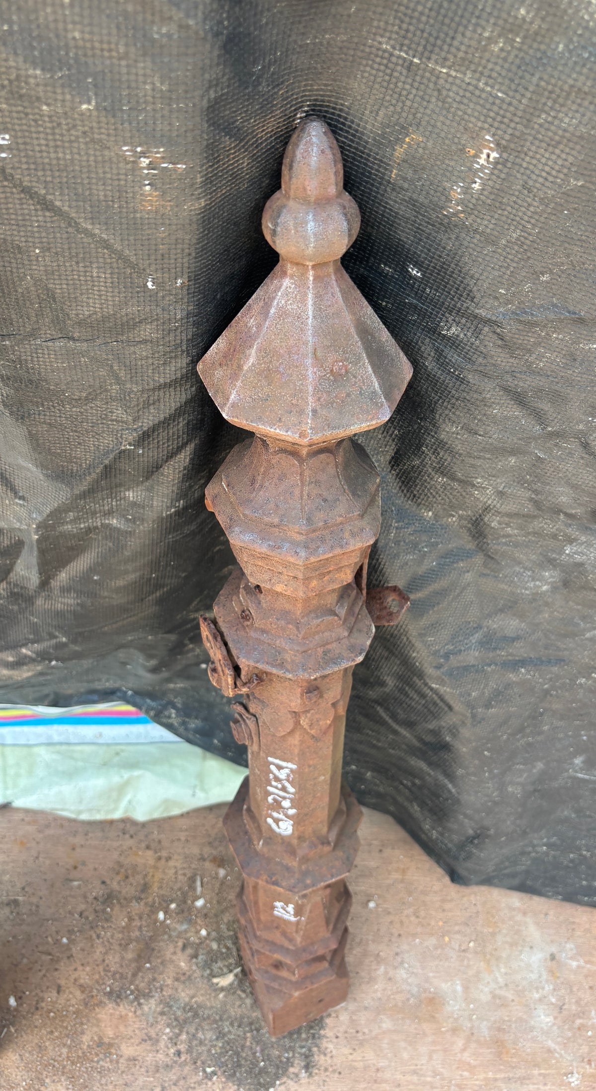 Two Cast Iron Newel Posts GA21561