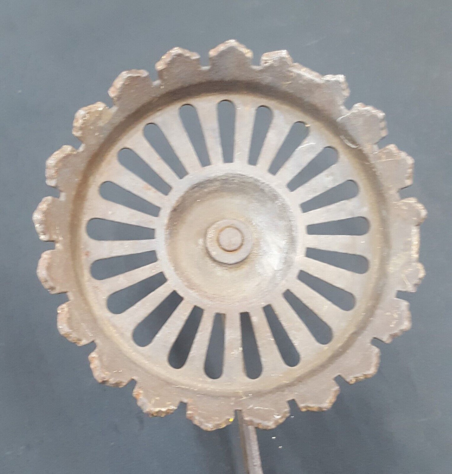 Victorian Cast Iron Oil Lamp Sconce with Wall Bracket