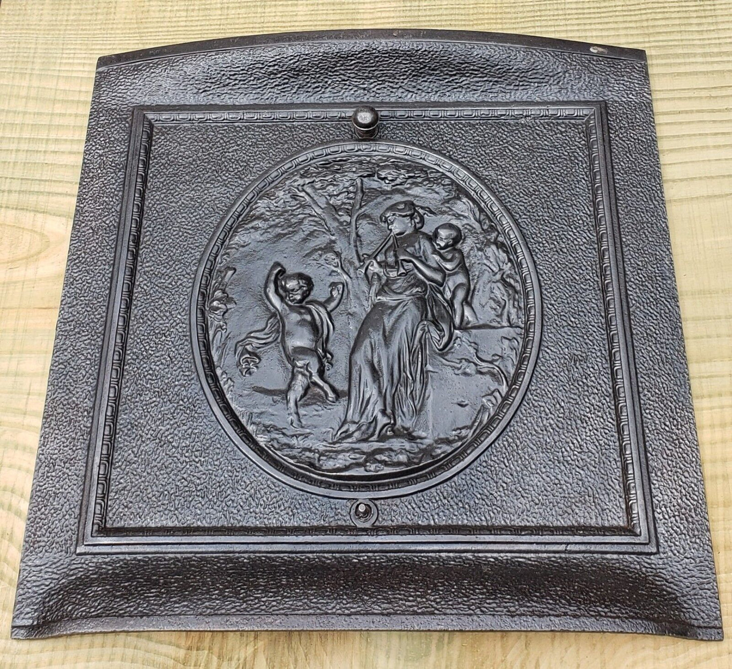 Restored Ornate Cast Iron Fireplace Summer Cover GA9794