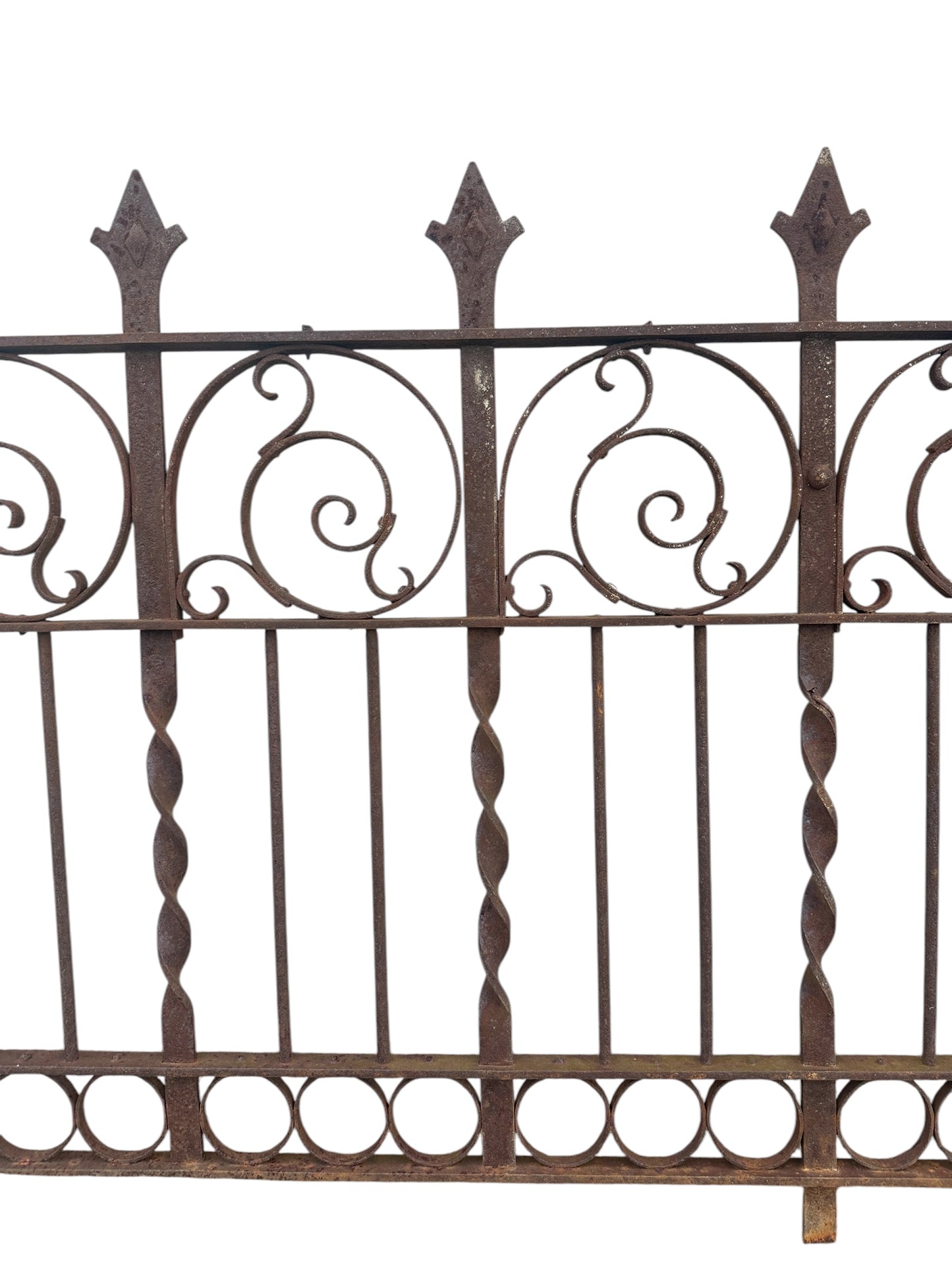 13 Ft of Antique Wrought Iron Garden Fencing GA20874