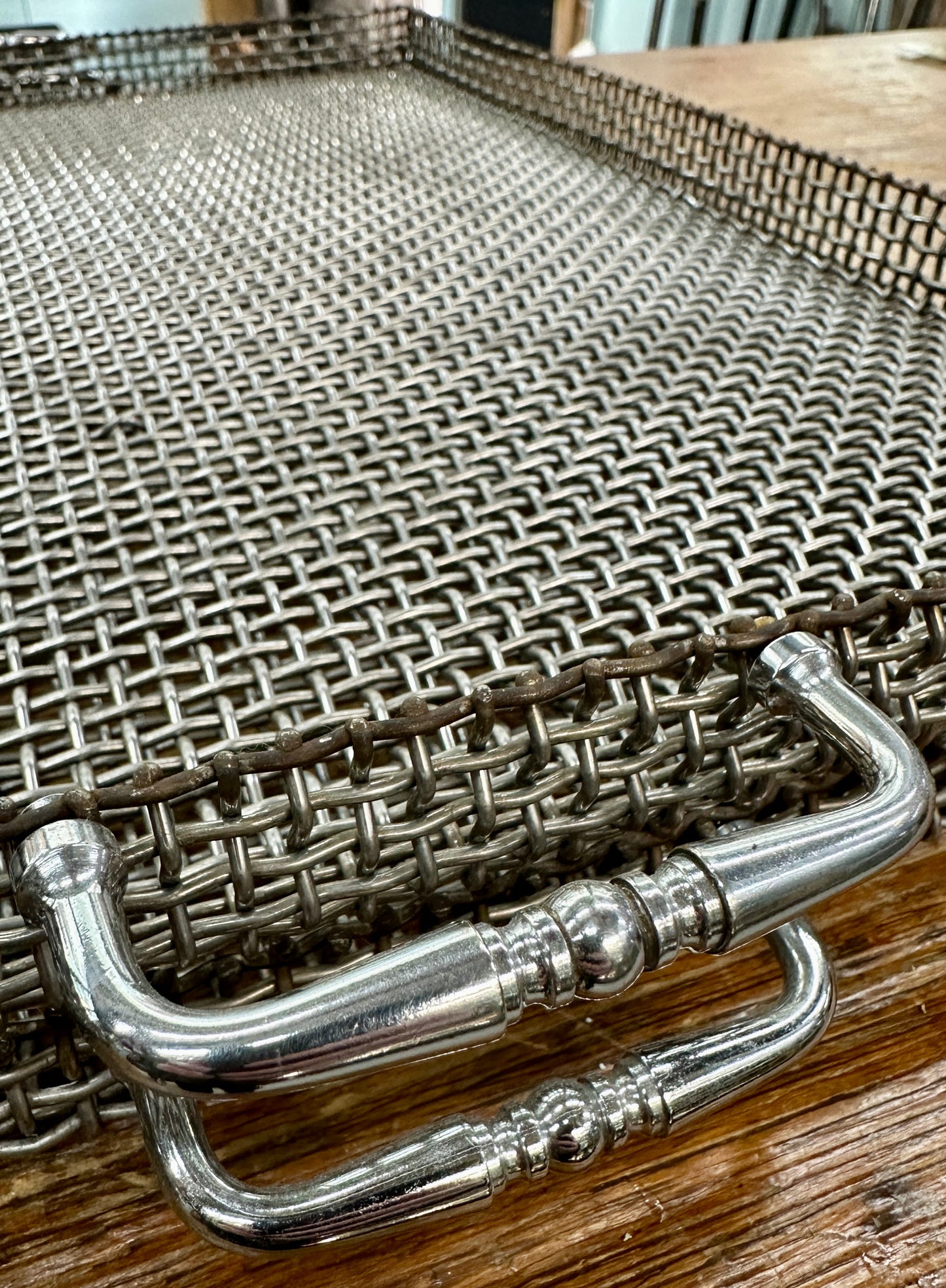 Galvanized Steel Braided Serving Trays w/ Handles - 7 Available - GA20738