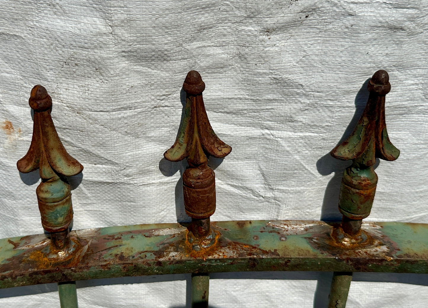 Restored Arch Top Wrought Iron Gates w/ Arrow Finials GA20323