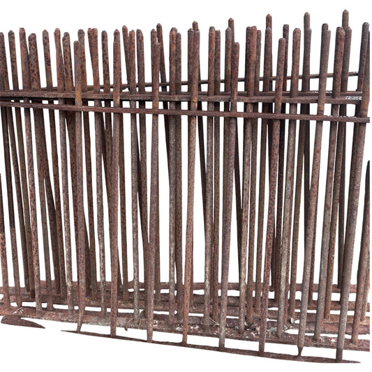 23ft of Antique Wrought Iron Picket Fencing GA21091