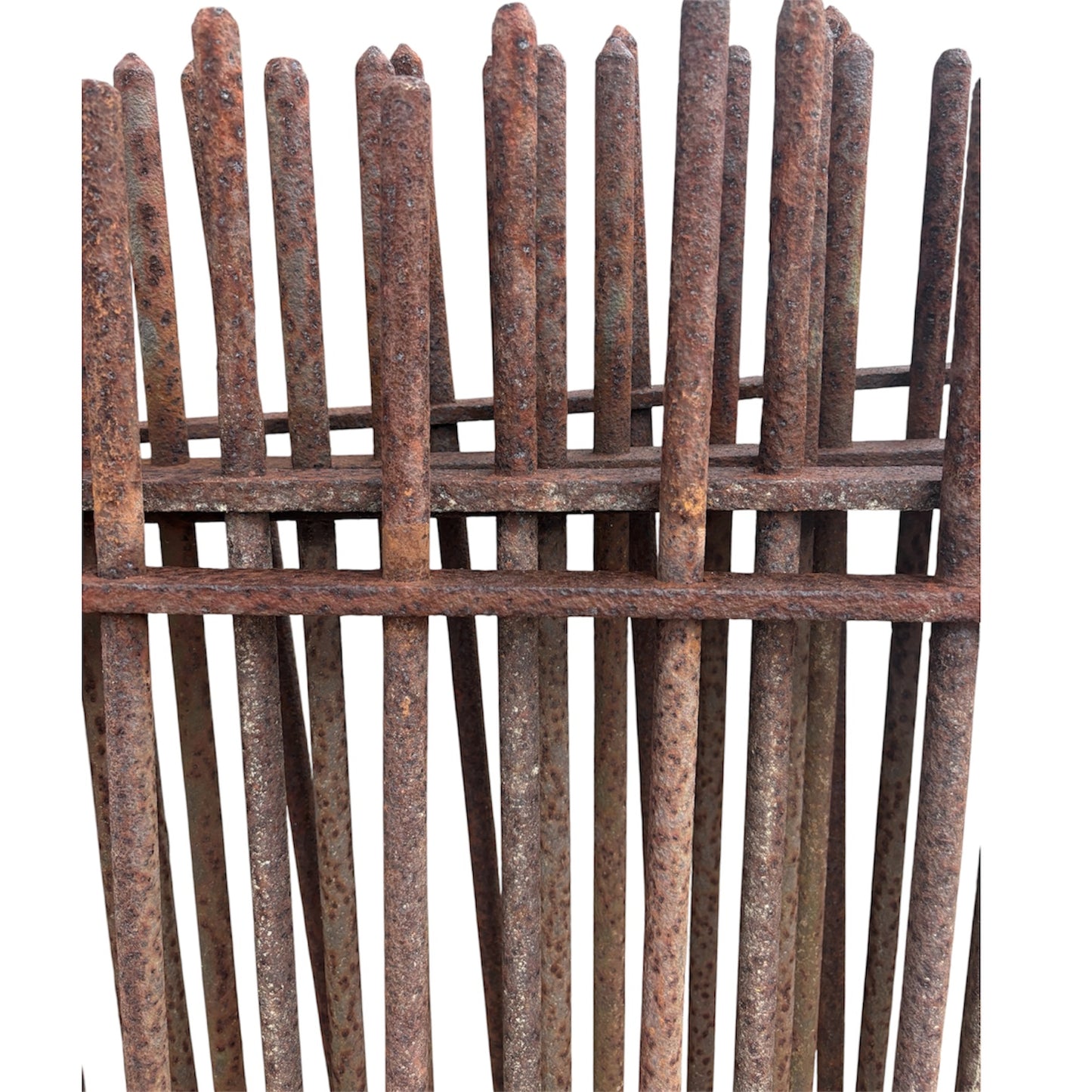 23ft of Antique Wrought Iron Picket Fencing GA21091