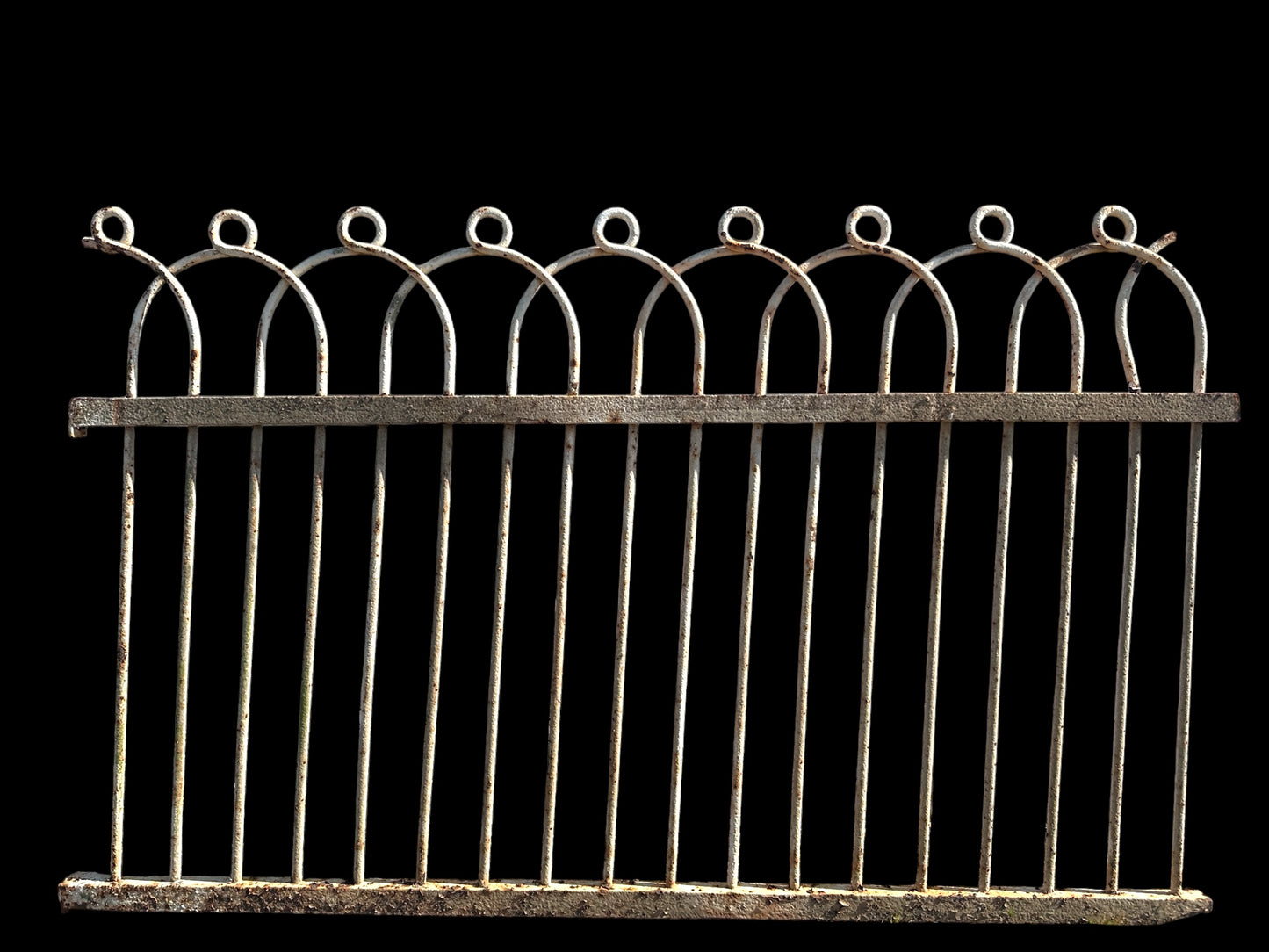 41 Ft of Antique Wrought Iron Fencing w/ Gate GA21035