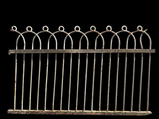 41 Ft of Antique Wrought Iron Fencing w/ Gate GA21035