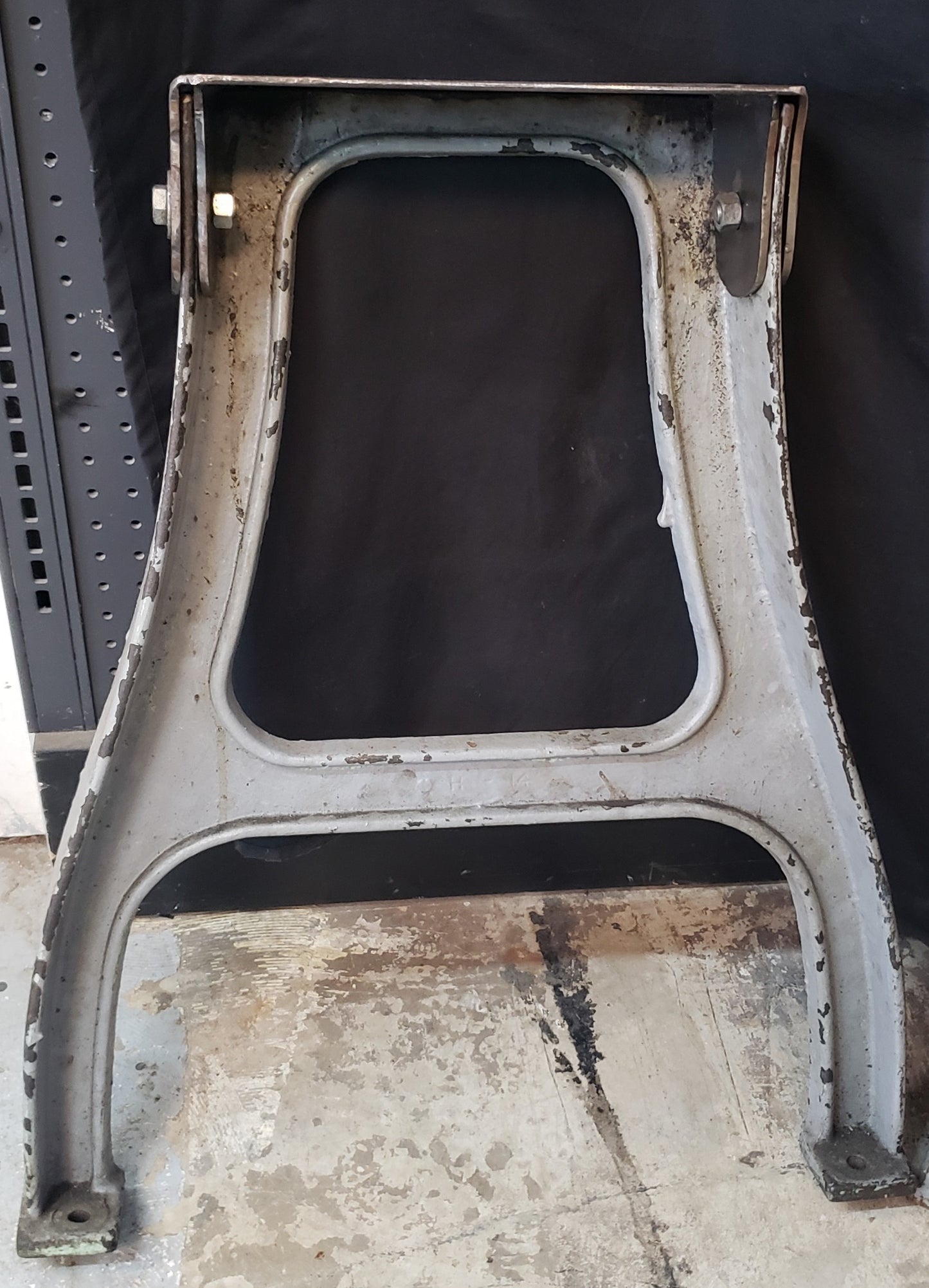 Pair of Cast Iron Factory Machine Legs 28 1/2" T GS00692