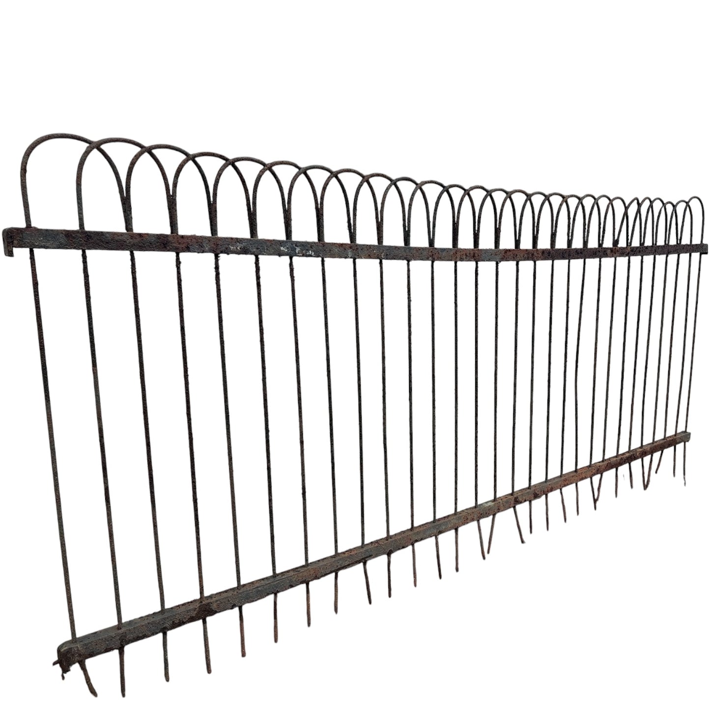 85 Ft of Antique Wrought Iron Hairpin Fencing GA21027