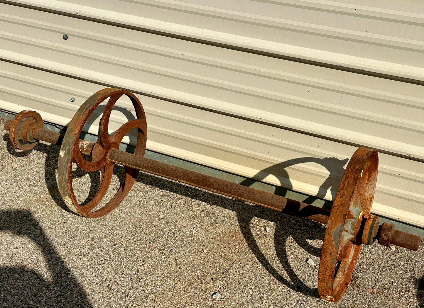 Pair of Industrial Salvage Pulley Wheels GA20915