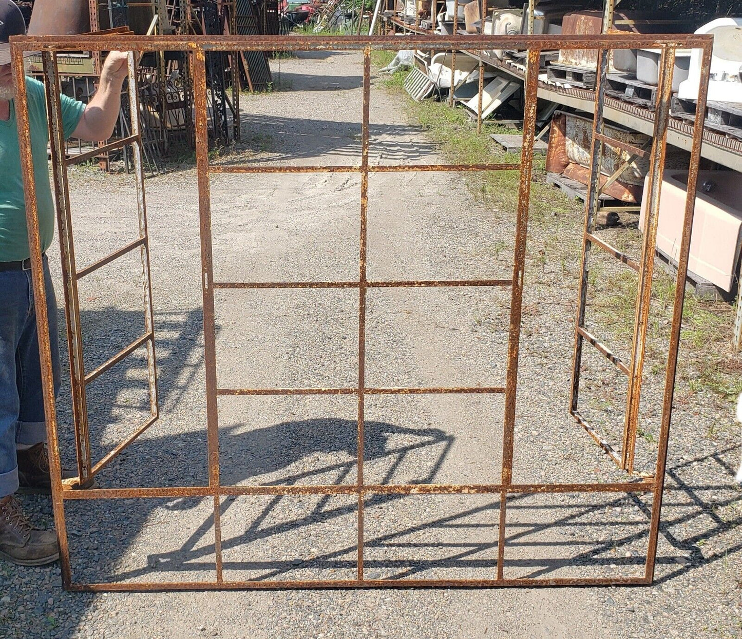 15 Pane Steel Cottage Casement Window Frames with Swing Outs 53" x 63" GS00054