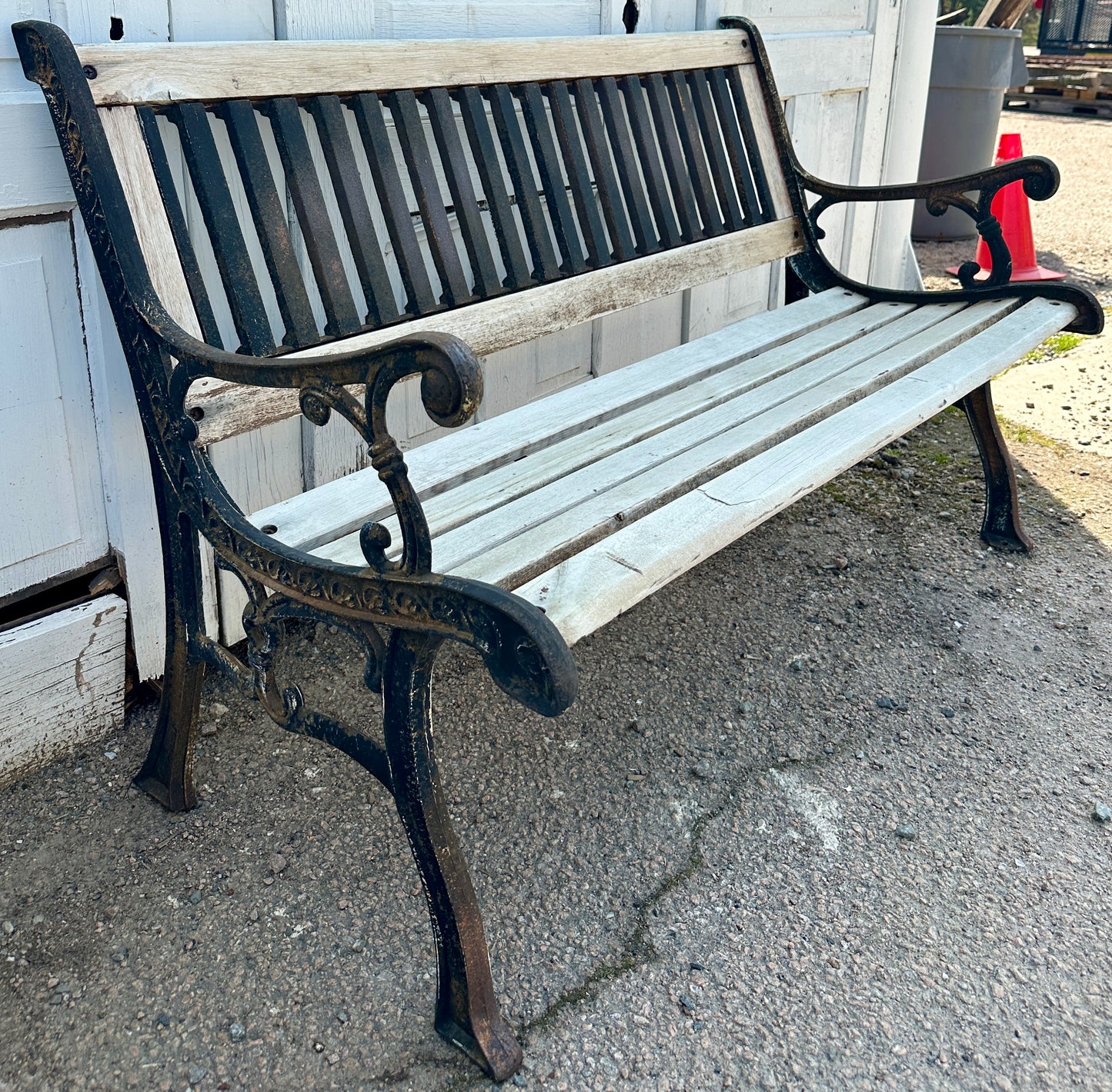 Vintage Cast Iron & Wood Park Benches - 2 Available - GA20854