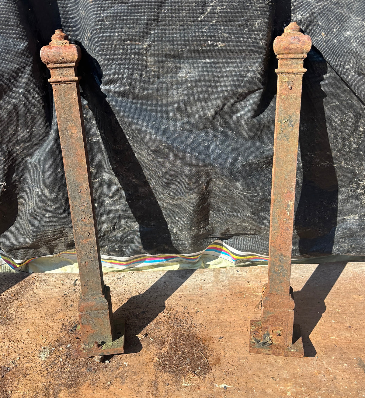 Pair of Cast Iron Newel Posts GA21618
