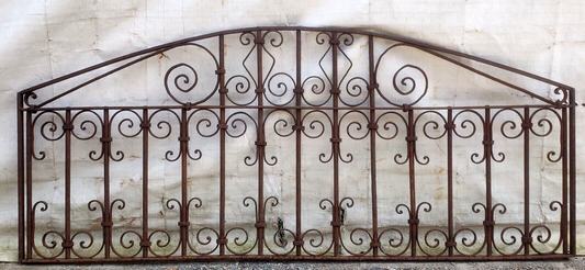 Unique Arched Iron Gate Panel 72" Wide by 30 3/4" Tall GA9464