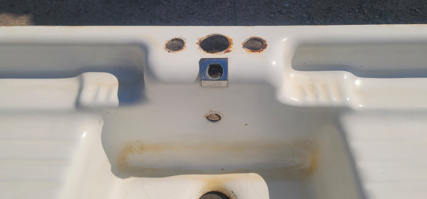 Cast Iron Farmhouse Sink w/ Double Drain Boards & More 59 5/8" x 24" GS010930