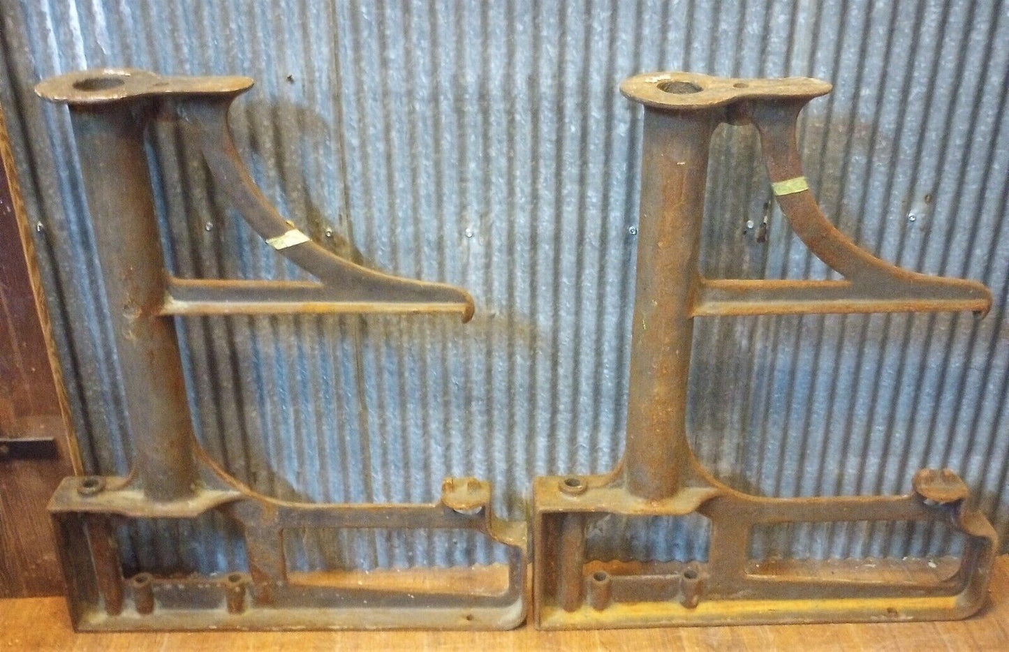 Pair of Cast Iron Machine Legs 31 3/4" Tall x 26 3/8 " Wide