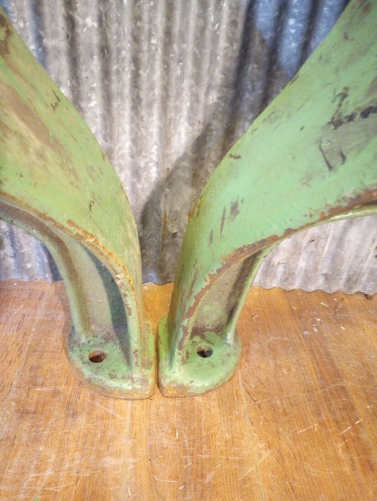 Pair of Cast Iron Machine Legs 23" Tall x 23 1/2 " Wide