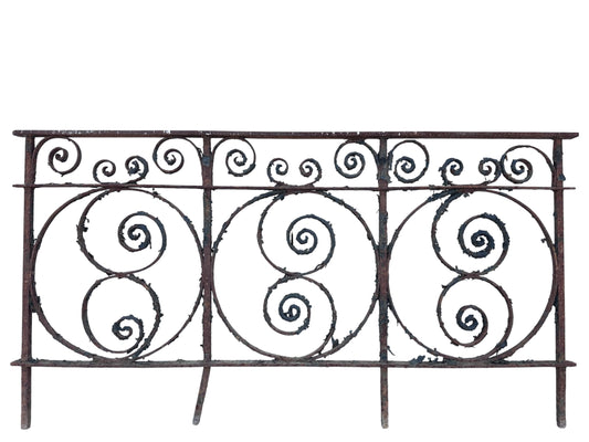 Antique Wrought Iron Gate Panel - 66" W x 34" T - GA21056