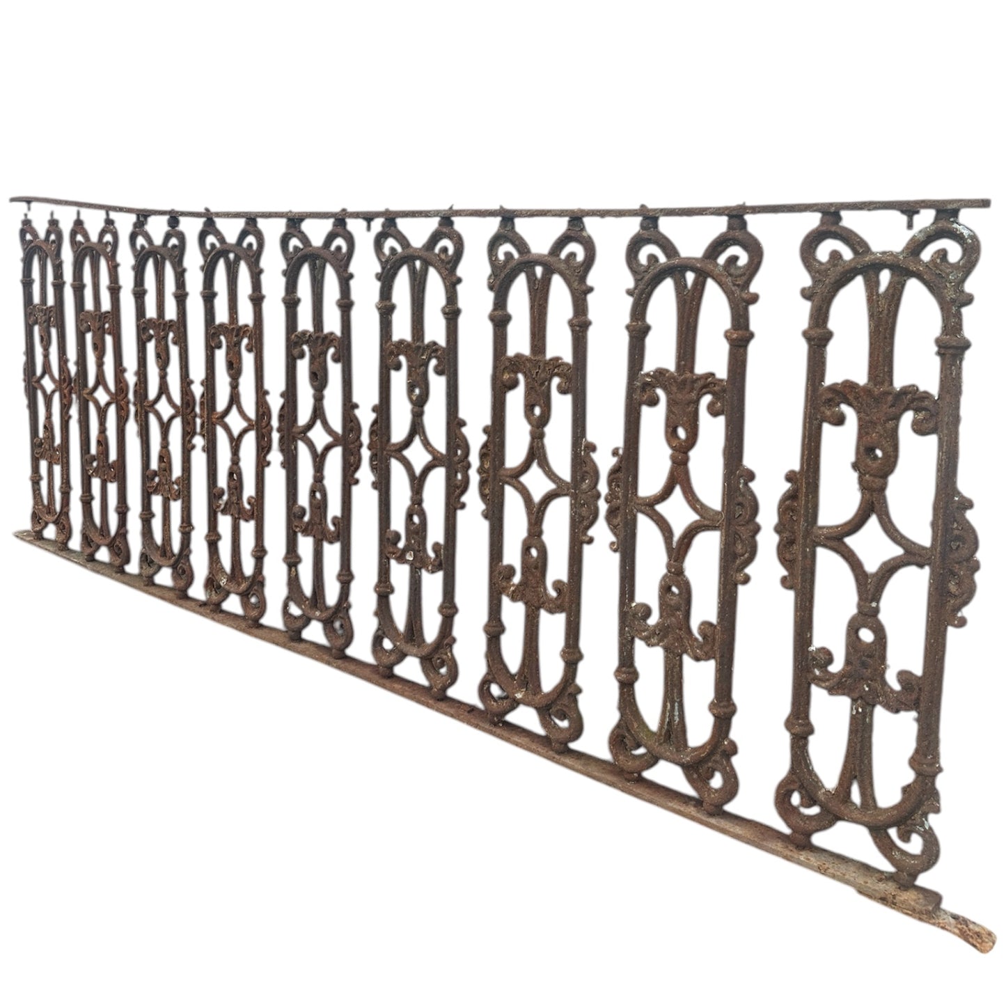 18 Ft of Ornate Antique Iron Garden Fencing GA20878
