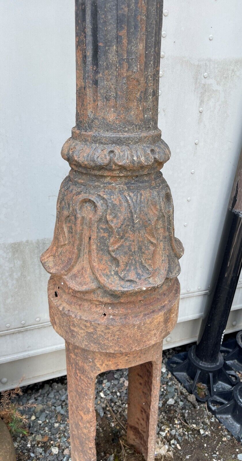 Late 1800's Ornate Victorian Cast Iron Street Gas Light Post GS00243
