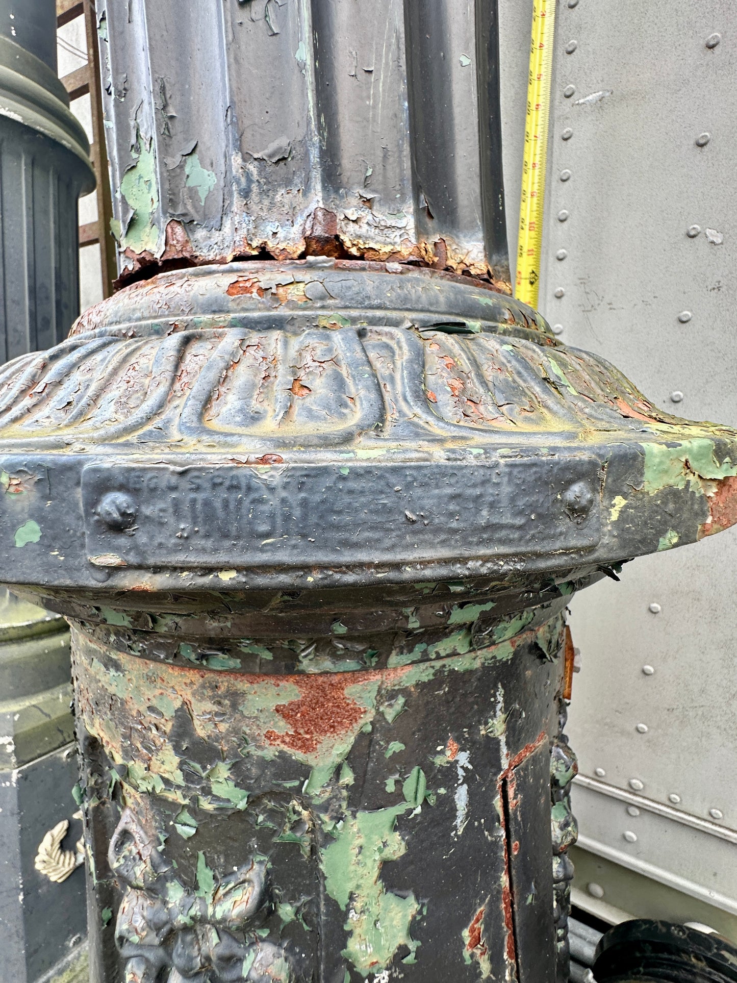 13 Ft Victorian Fluted Cast Iron Street Light Post GA20289