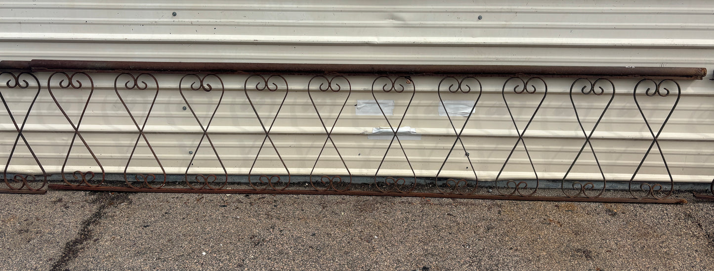 24 Feet of Iron Fence Panels GA21385