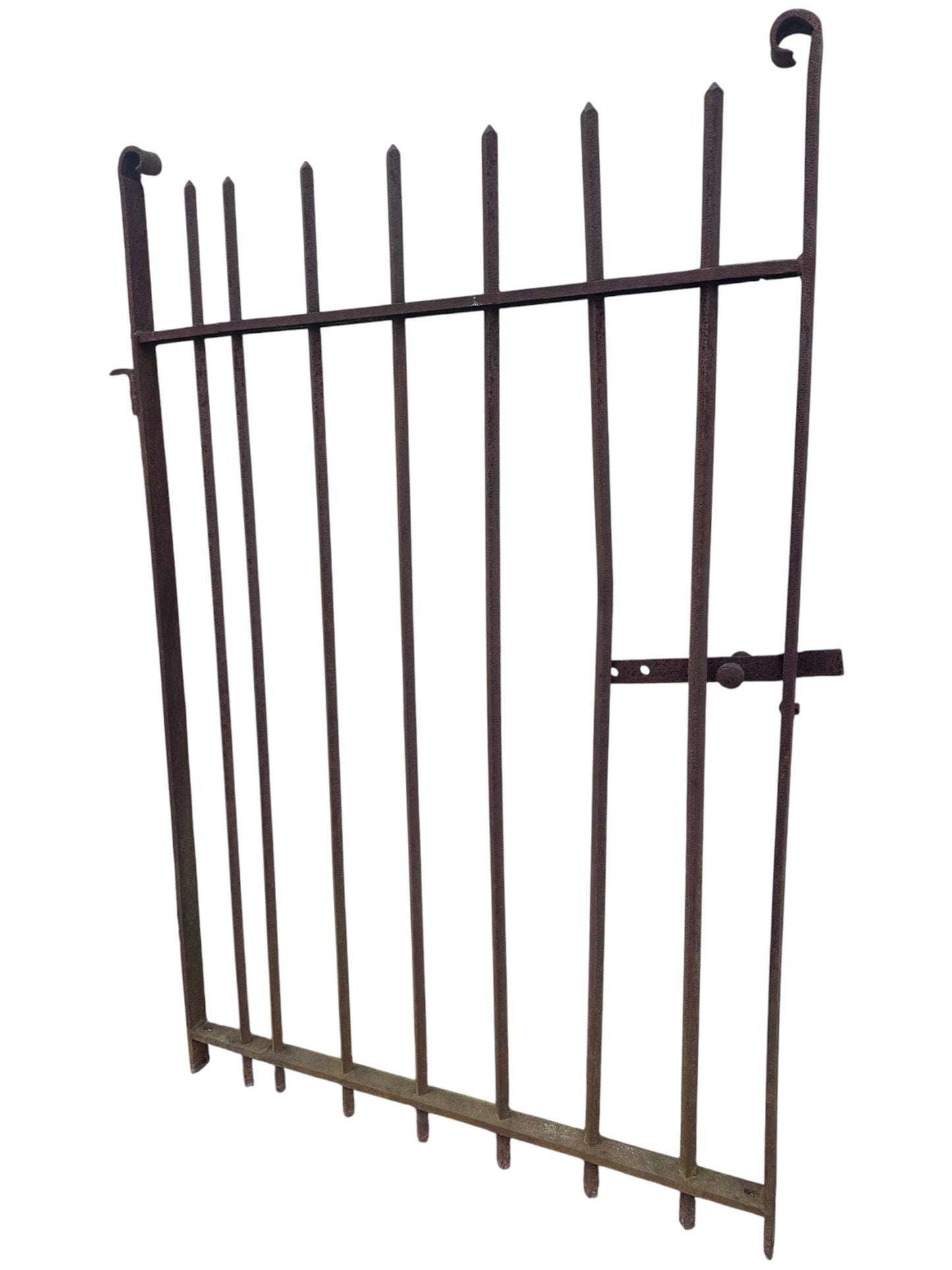 Antique Wrought Iron Entrance Gate w/ Latch - 43" W x 68" T - GA21044