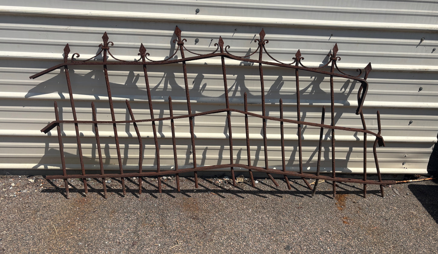 107.5 Feet of Wrought Iron Victorian Fence Panels GA21243