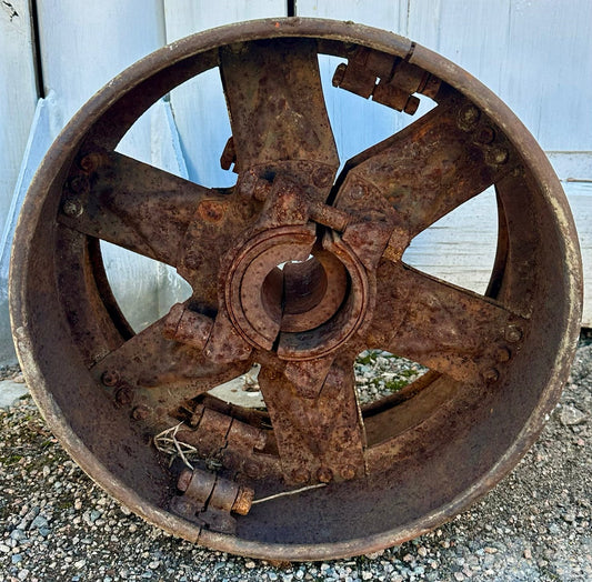 Antique Industrial Salvaged Cast Iron Wheel GA20897