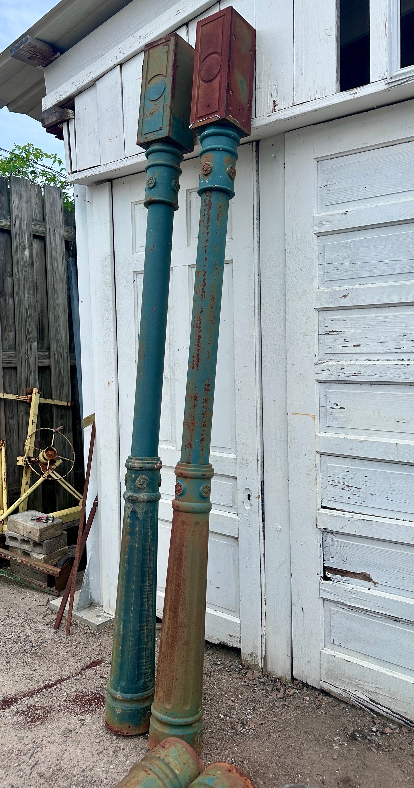 Vintage Cast Iron Pillars from Georgetown, DC - 8 Available - GA21054