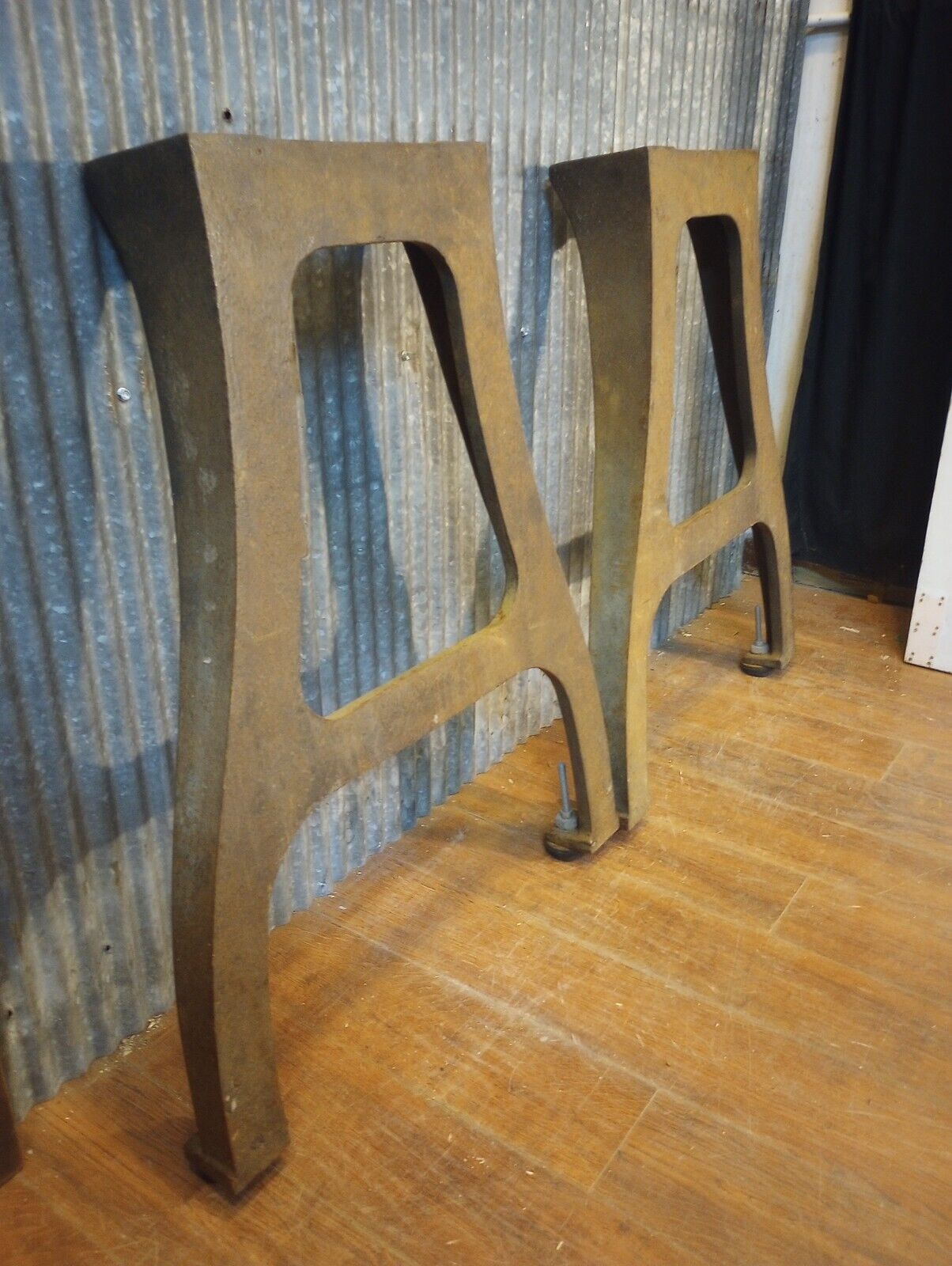 Pair of Cast Iron Machine Legs 30 1/2" T x 24" W