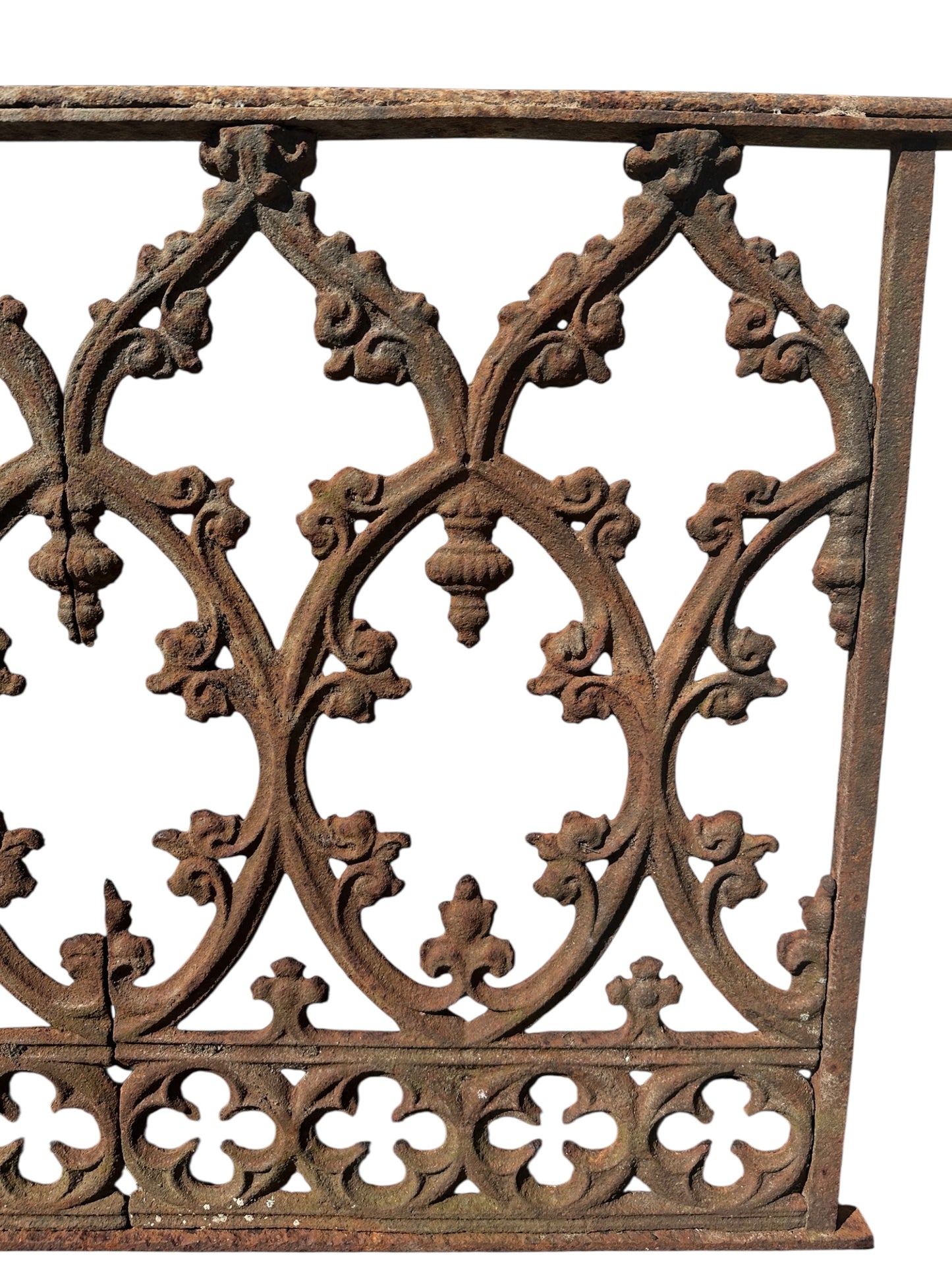 24.5' Ft of Antique Ornate Cast Iron Garden Gate Fencing GA20848