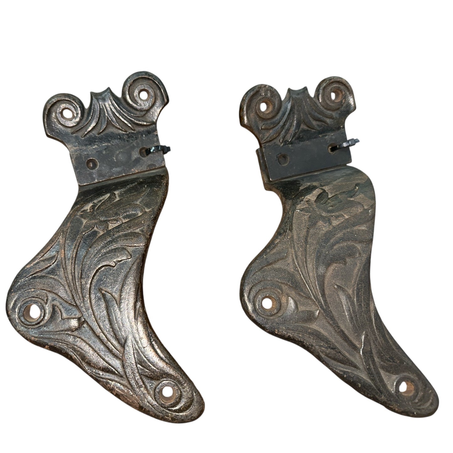 Victorian Cast Iron Handrail Brackets - 2 Left-Side, 4 Right-Side - GA20718