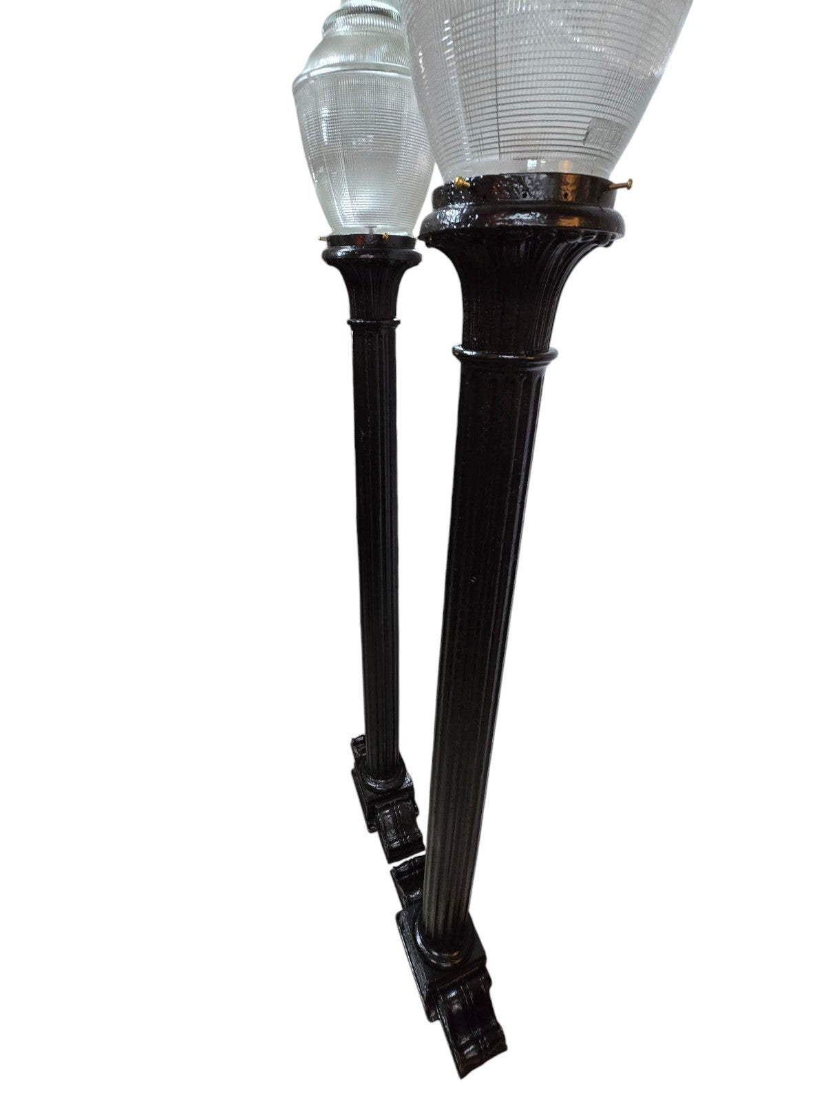 Pair Of Early 1900's Cast Iron Light Posts 93" GAM0257