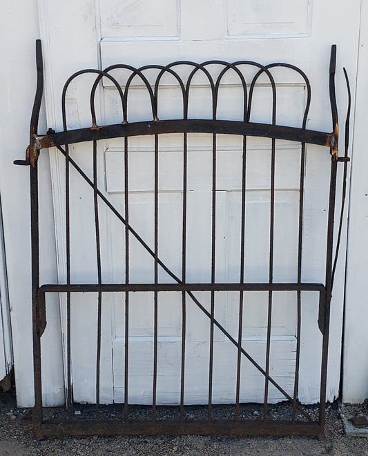 Wrought Iron Gate 34" W x 42 1/2" T GS00106 includes keeper and mounting bracket