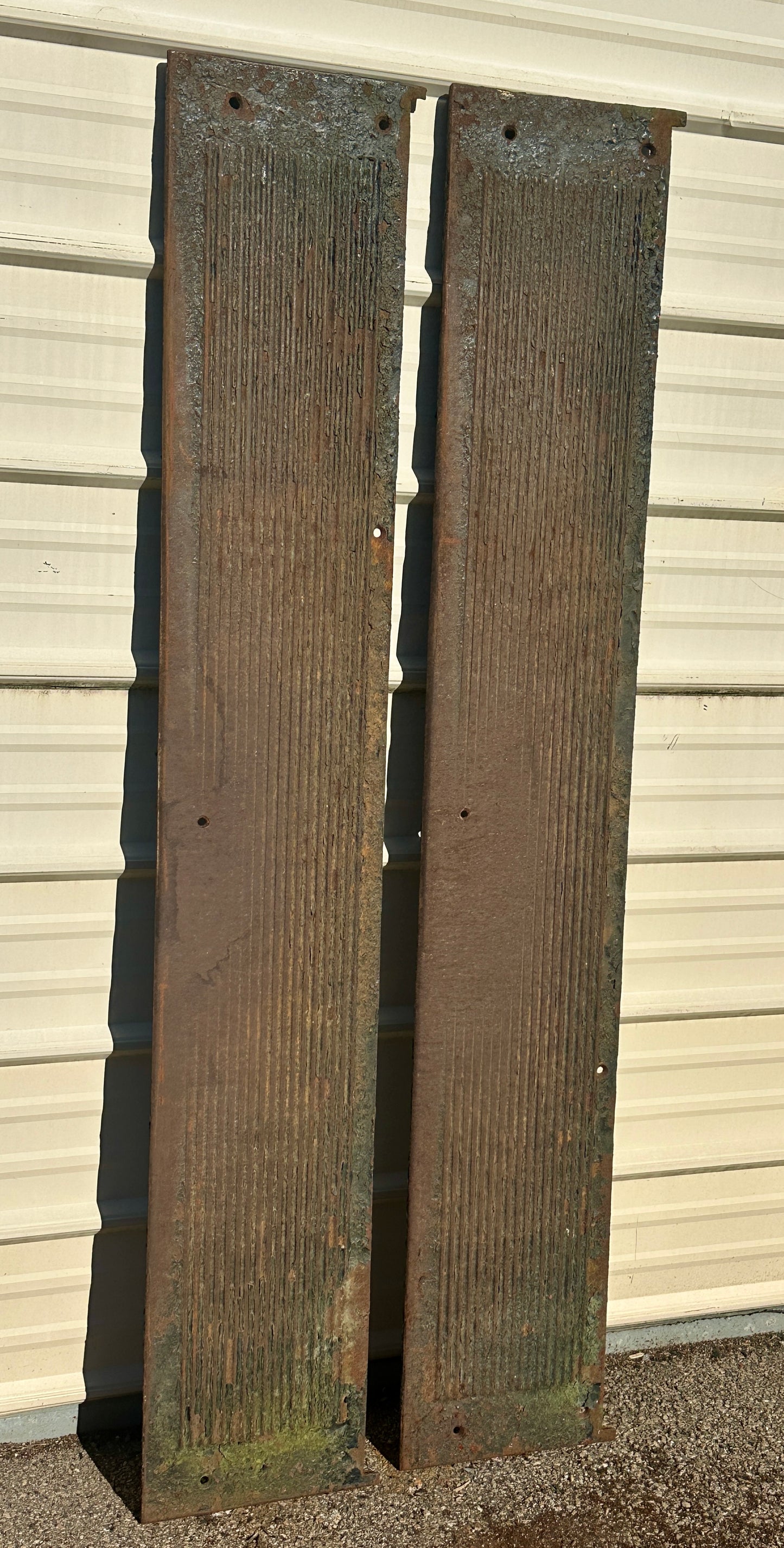 Pair of 65" Long Cast Iron Stair Treads GA20820