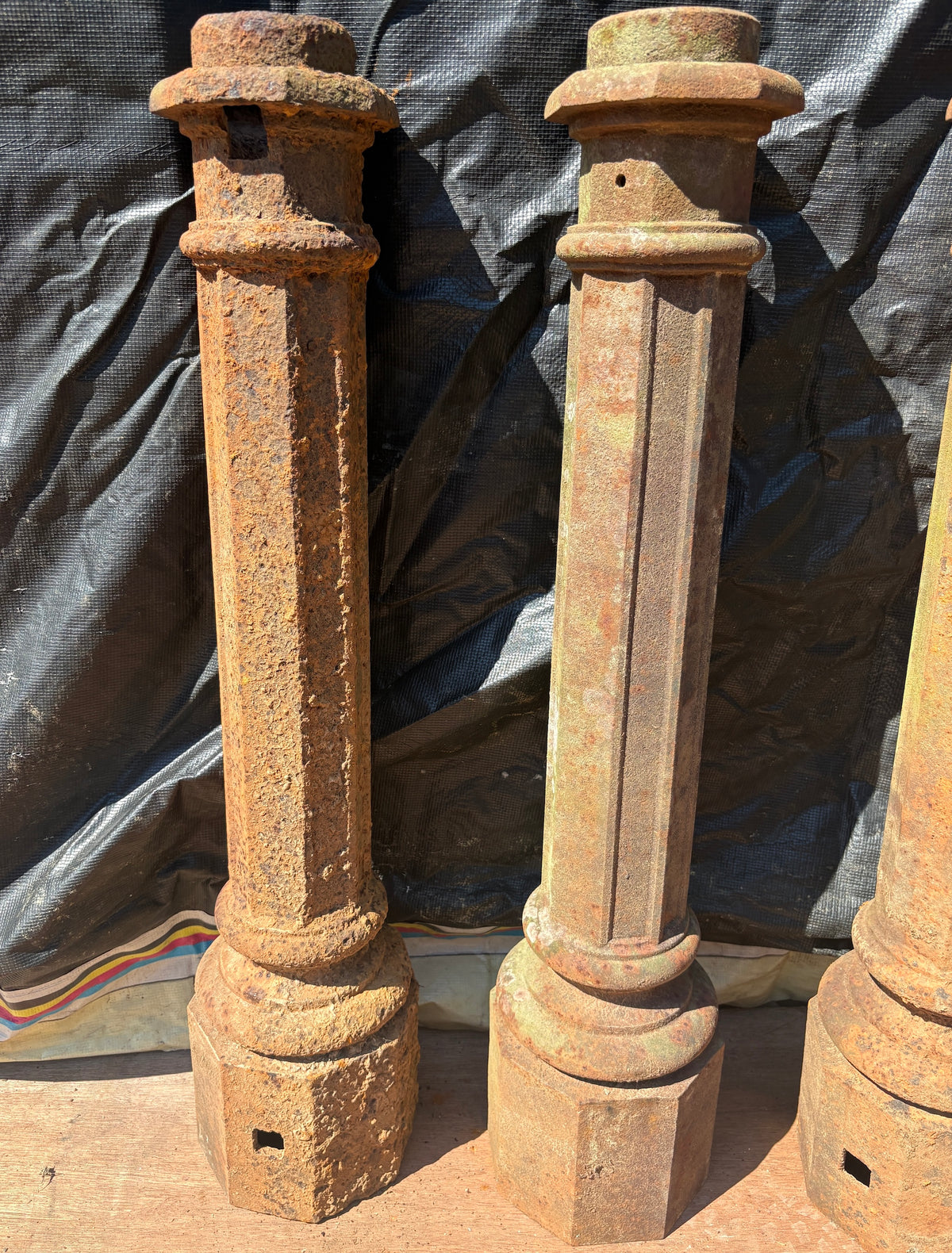 Set of Cast Iron Newel Posts GA21550