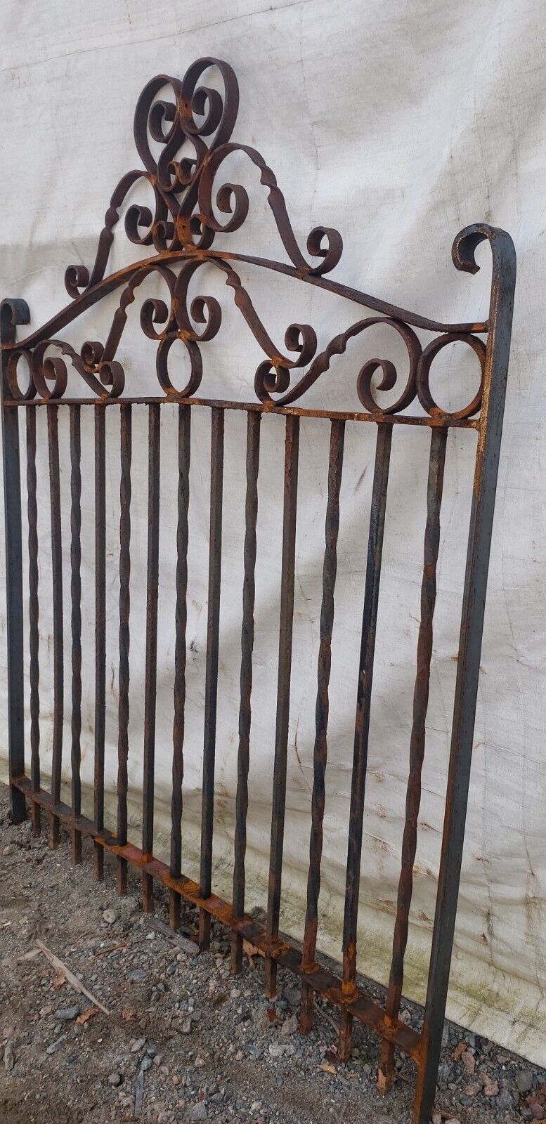 Ornate Arch Top Wrought Iron Gate 53 1/4" Wide by 64 1/2" Tall GA9608