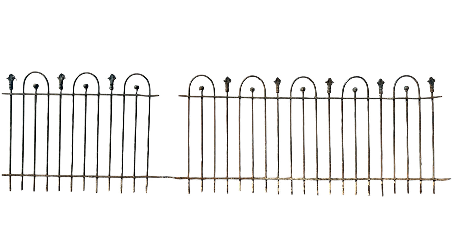 11 Ft of Antique Wrought Iron Hairpin Fencing GA20910